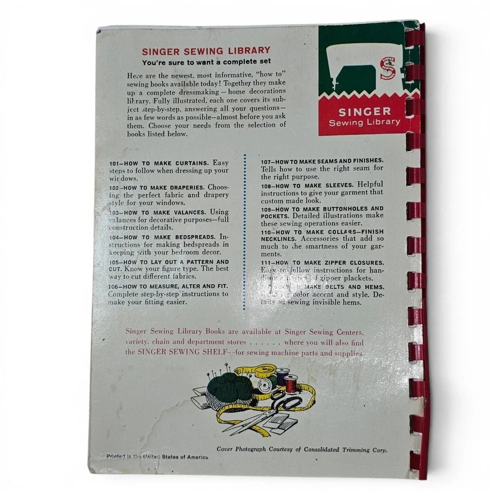 Sewing Books Multi Good Vintage 1959 Singer Valances Bedspreads Guides